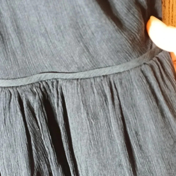 J. Crew silk chiffon crepe fairy  sleveless lined button & zip closure navy 10 - Picture 5 of 10